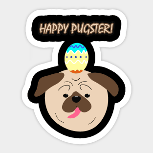 Happy Pugster - Happy Easter Sticker
